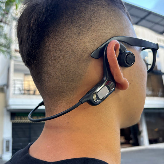 AUDÍFONOS DE CONDUCCIÓN ÓSEA CON BLUETOOTH Y ENTRADA MICRO SD 🎧🧏🏻